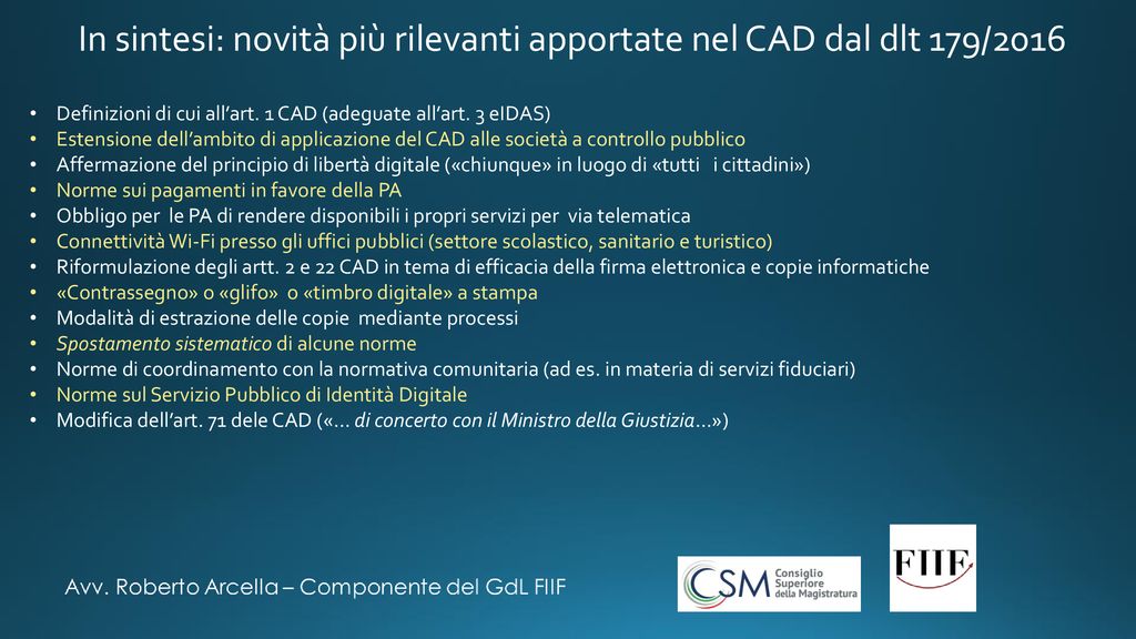 Il Regolamento EIDAS E Le Modifiche Al CAD Ed Al PCT Ppt Scaricare